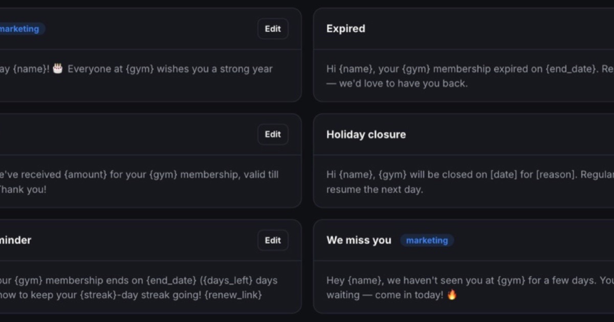 Automatic Gym Membership Reminders: Set Up Once, Stop Chasing
